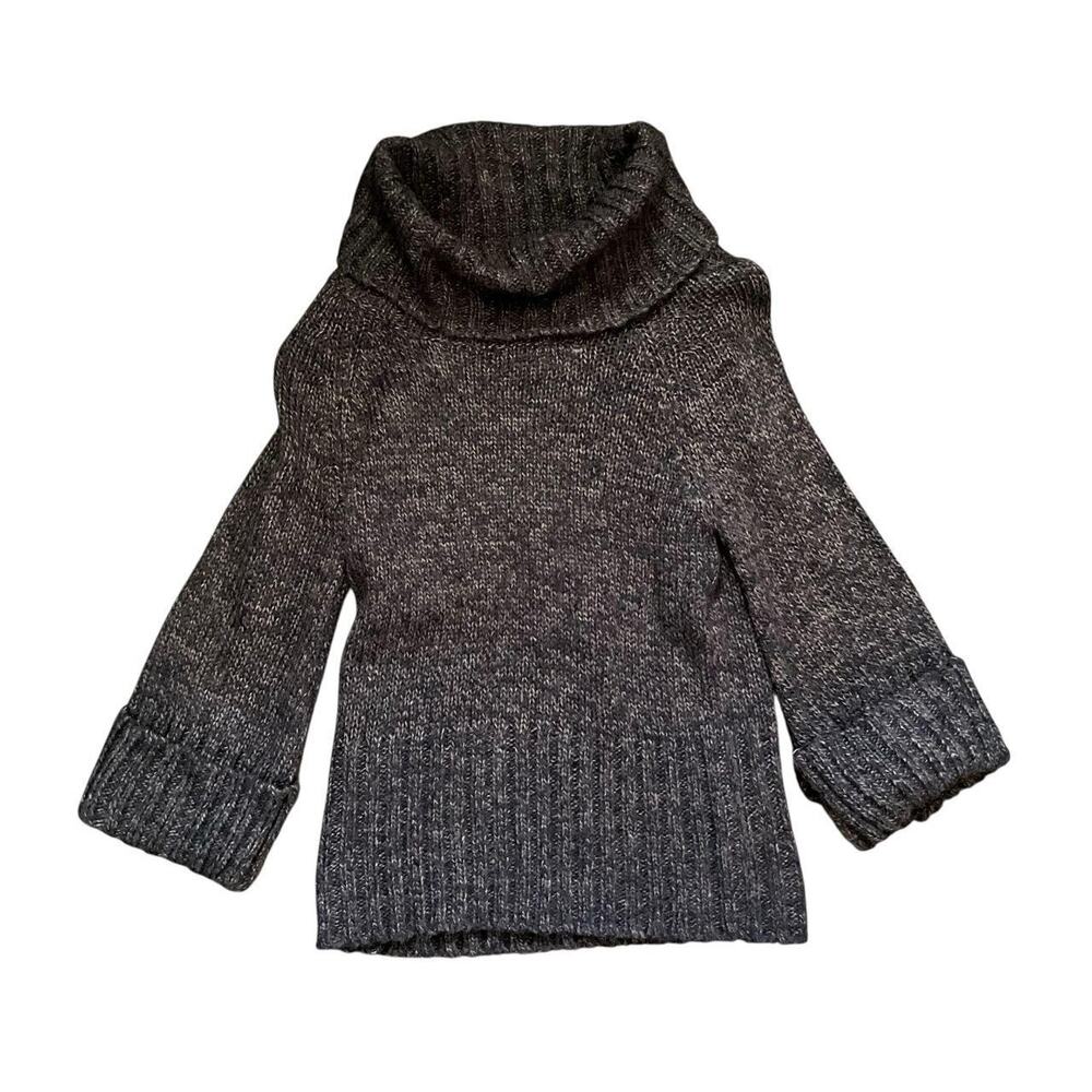Pink Rose Brown Turtleneck Pullover Sweater: Y2K, 2000s